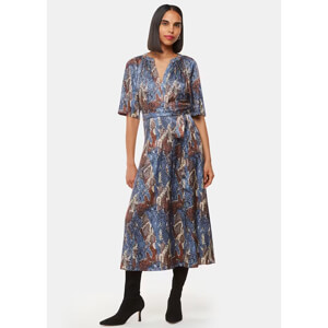 Whistles Blue Marlow Dashed Snake Dress